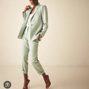 Reiss Evie Mint Green Tailored 2 Piece Suit